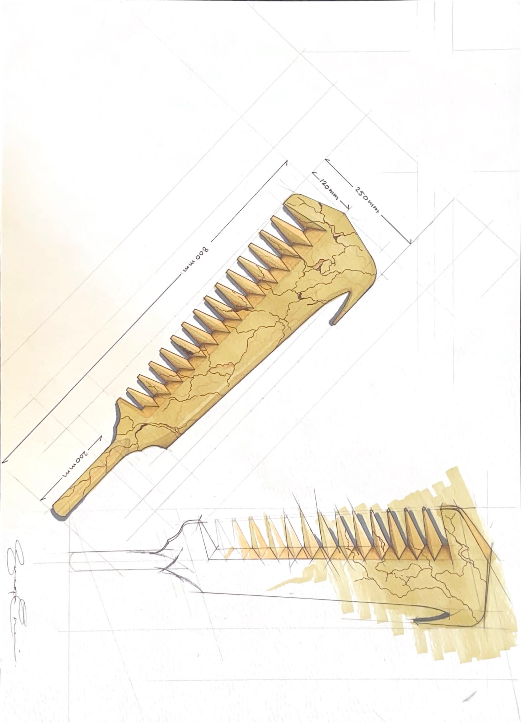 On Cutting Stone — detail