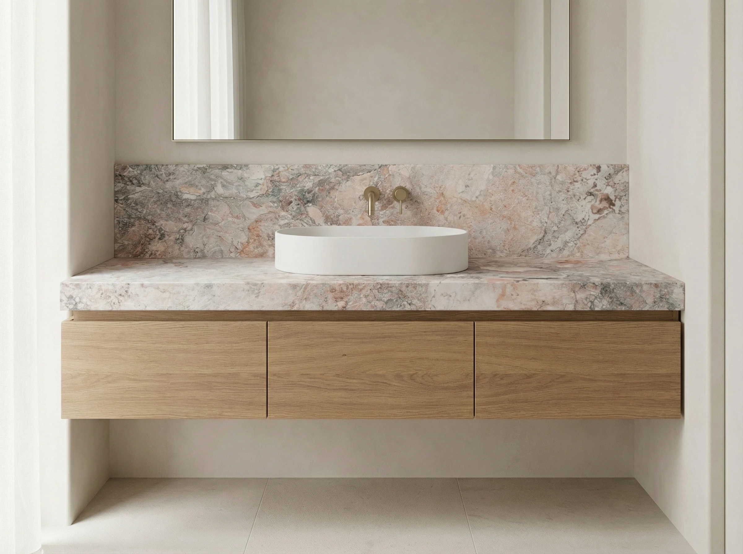 Sakura Blush marble | Custom Bathroom Vanity