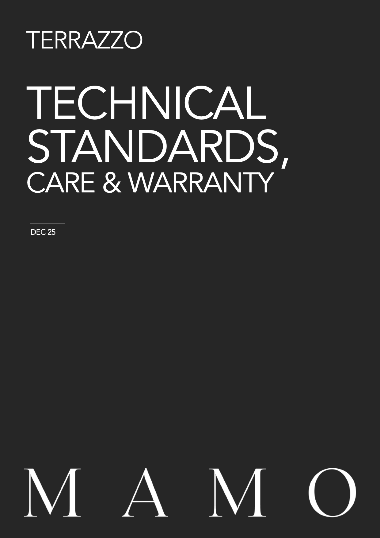 MAMO TERRAZZO-Care and Maintenance Guide